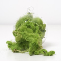 Green Wool Curls and Locks 10 Grams