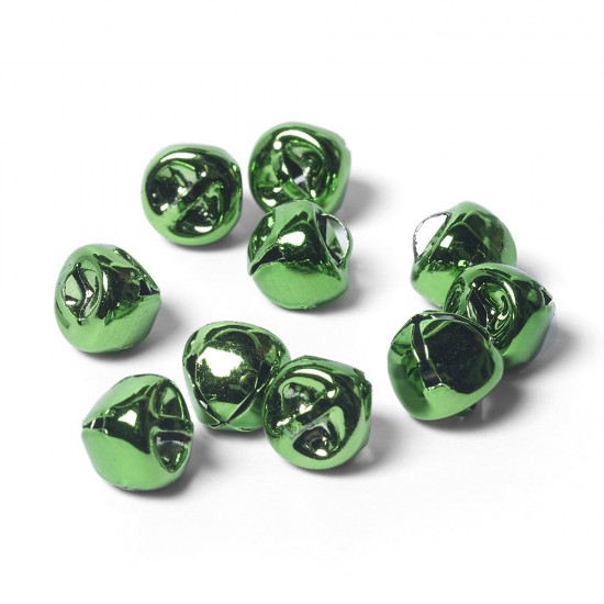10mm Metal Bells Green-Pack of 10