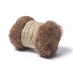 Carded Bergschaf and Maori Melange Wool -Calvados Brown 10g