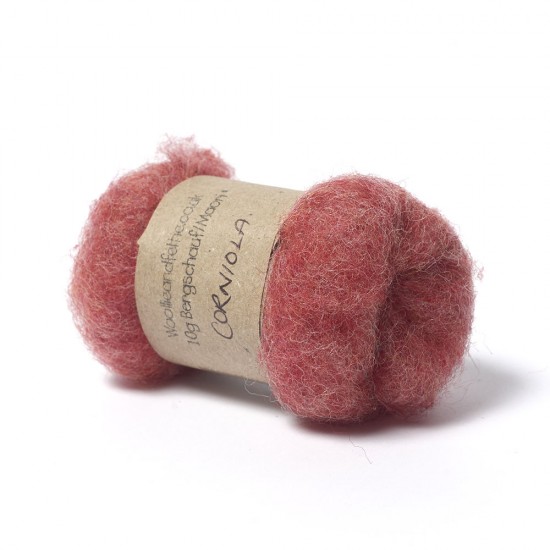Carded Bergschaf and Maori Melange Wool- Corniola Pink 10g