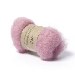 Carded Bergschaf and Maori Melange Wool- Dust-Pink 10g