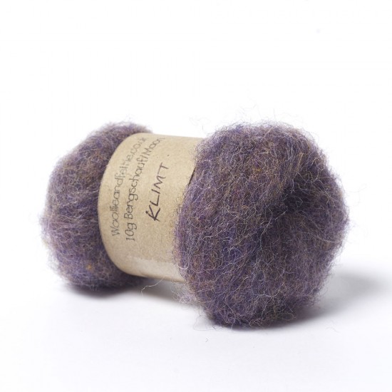 Carded Bergschaf and Maori Melange Wool -Klimt Purple 10g
