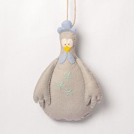 Sage Chicken Felt Embroidery Kit by Mollie and Guinevere