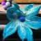 Wet Felted blue Flower