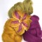 Wet Felted Flower with Silks