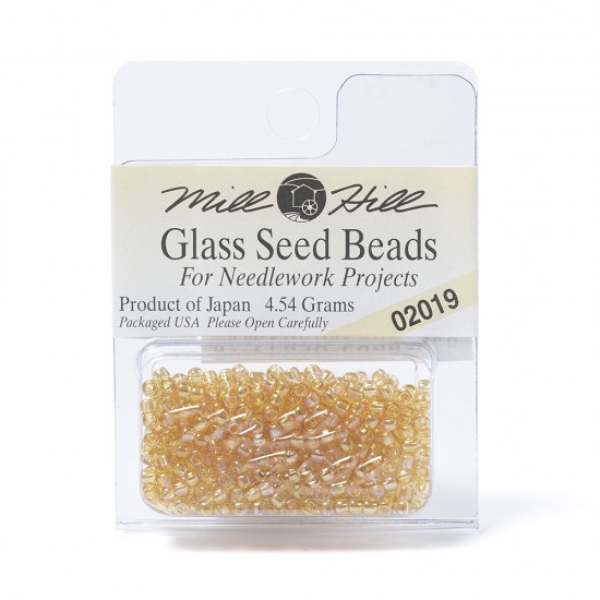 Mill Hill Glass Seed Beads- Crystal Honey 02019