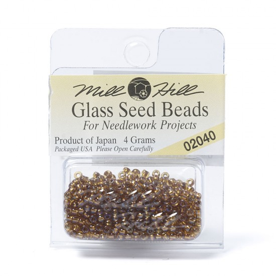 Mill Hill Glass Seed Beads- Light Amber 02040