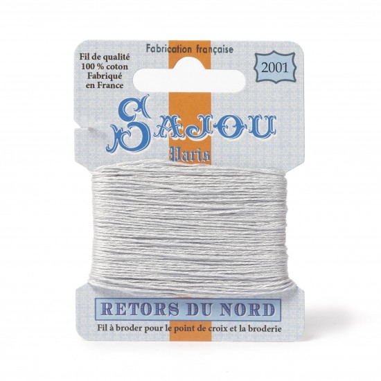 Sajou Retors Du Nord Cotton Embroidery Thread-2001 Grey