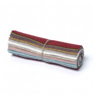 Wool and Viscose Mix Mini Felt Roll 6" Square Beach and Colours