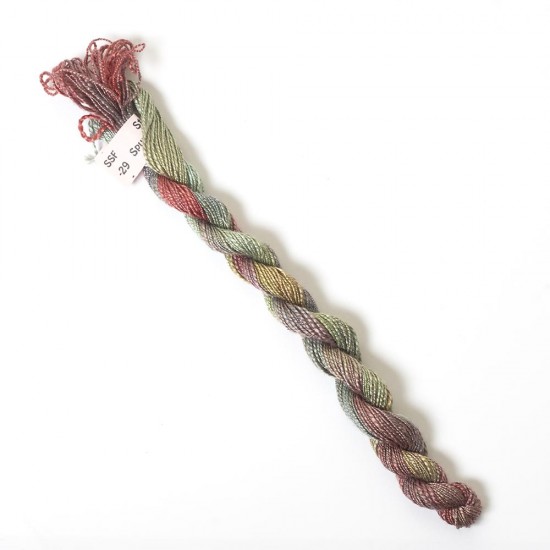 Hand Dyed Spun Silk with Flames Thread-29