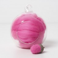 Merino pink 08 wool top 10g