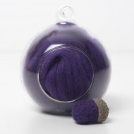 Merino purple 13 wool top 10g