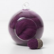 Merino purple 14A wool top 10g