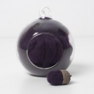 Merino purple 14 wool top 10g