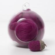 Merino pink 15 wool top 10g