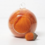 Merino orange 33 wool top 10g