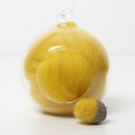 Merino yellow 40 wool top 10g