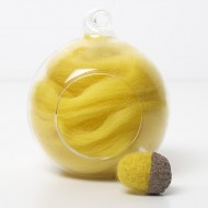 Merino yellow 43 wool top 10g