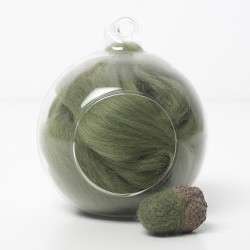 Superfine Merino Olive Green SF53 Wool Top 10g 