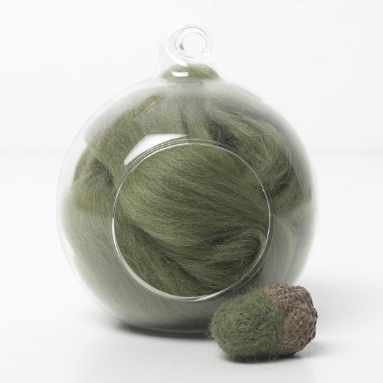 Merino green 53 wool top 10g