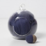 Merino blue 69A wool top 10g