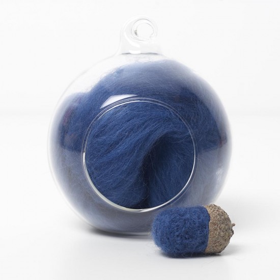 Merino blue 69 wool top 10g