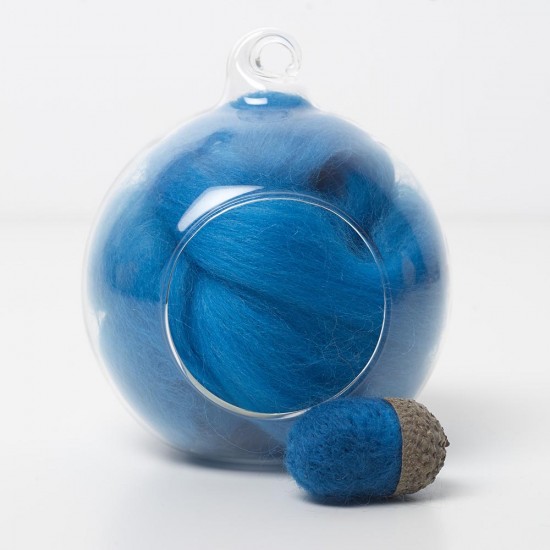 Merino blue 72 wool top 10g