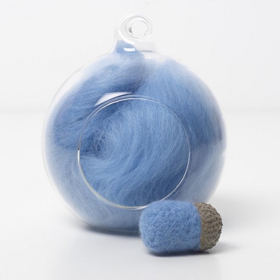 Merino blue 73 wool top 10g