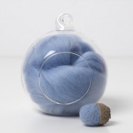 Superfine Merino Blue SF74 Wool Top 10g 