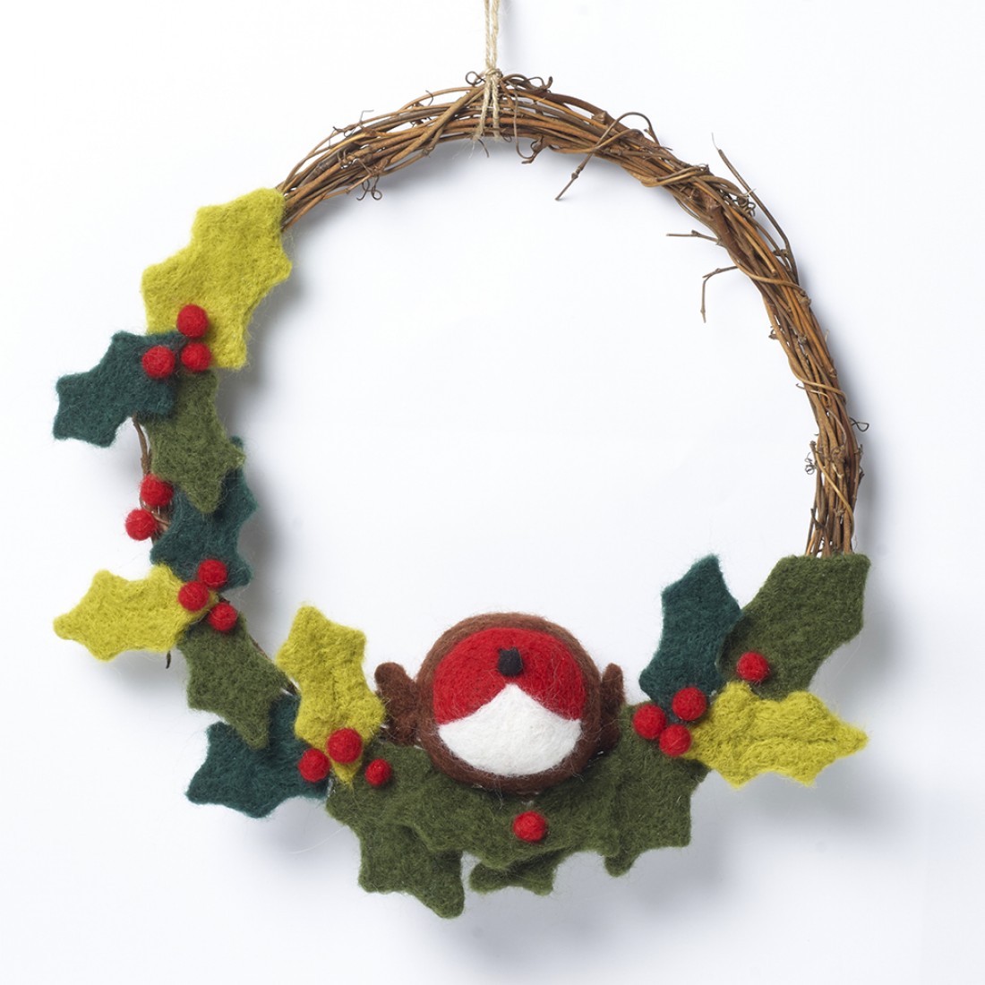 Christmas wreath needle felting kit