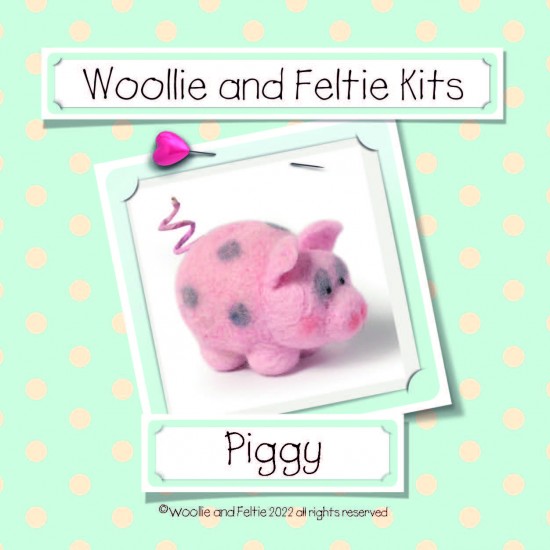 Piggy  needle felting kit