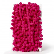 Pom-Pom Trimming 20mm-Cerise Pink- available by the meter