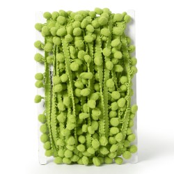 Pom-Pom Trimming 20mm-Green- available by the meter