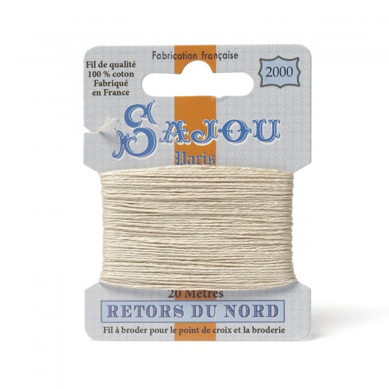 Sajou Retors Du Nord Cotton Embroidery Thread-2000 Cream