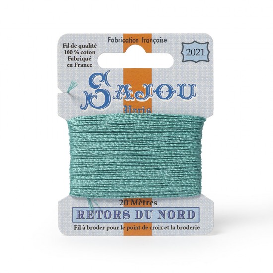 Sajou Retors Du Nord Cotton Embroidery Thread-2021 Aqua