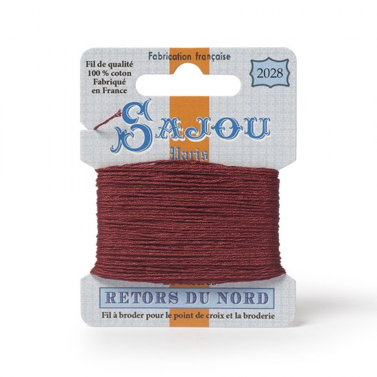 Sajou Retors Du Nord Cotton Embroidery Thread--2028 Red