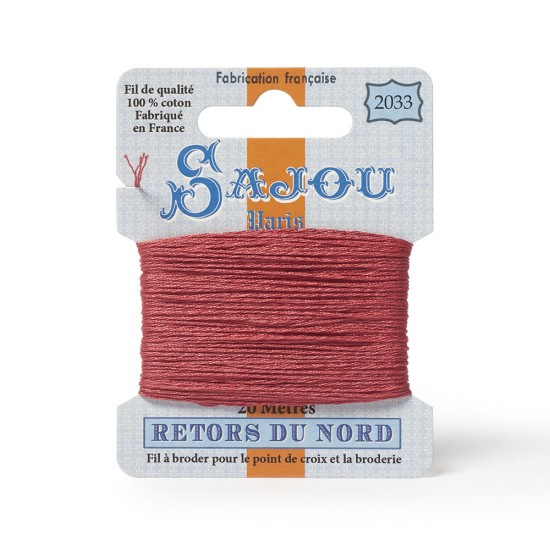 Sajou Retors Du Nord Cotton Embroidery Thread-2033-Salmon Pink