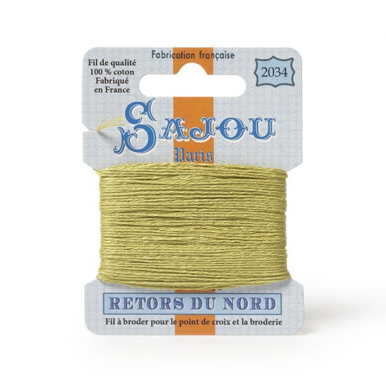 Sajou Retors Du Nord Cotton Embroidery Thread-2034 Green
