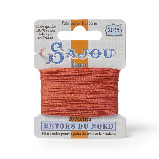 Sajou Retors Du Nord Cotton Embroidery Thread-2035 Orange
