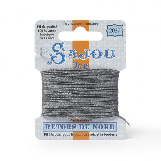 Sajou Retors Du Nord Cotton Embroidery Thread-2037 Grey