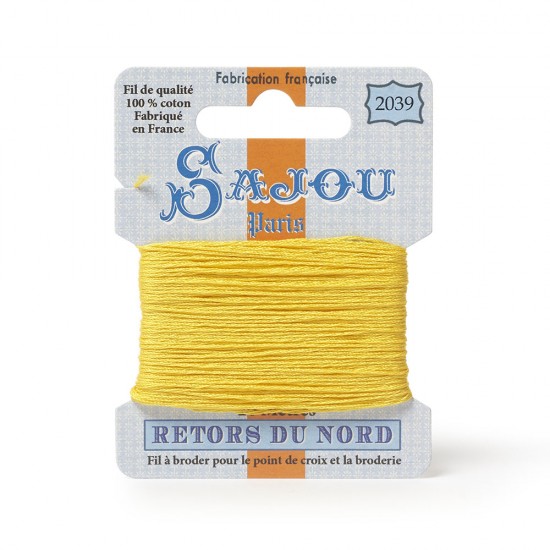 Sajou Retors Du Nord Cotton Embroidery Thread-2039-Yellow