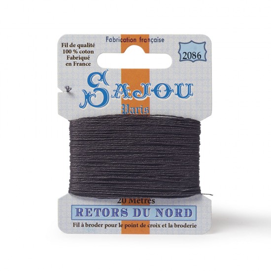 Sajou Retors Du Nord Cotton Embroidery Thread-2086 Grey