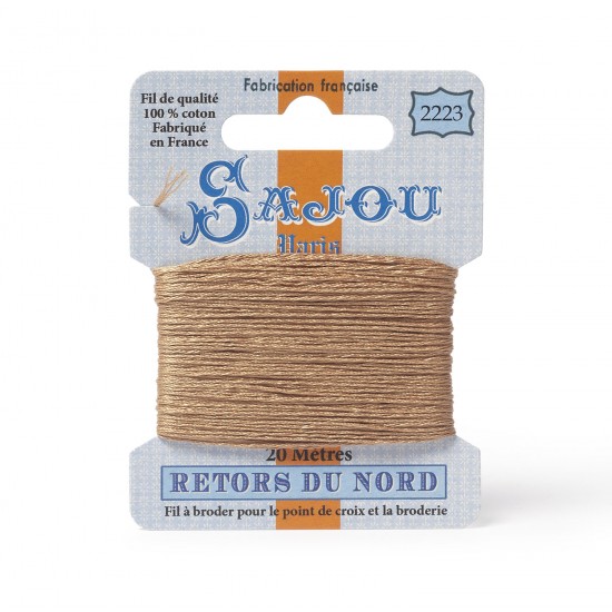 Sajou Retors Du Nord Cotton Embroidery Thread-2223-Beige