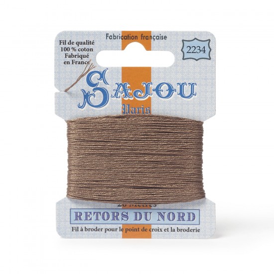 Sajou Retors Du Nord Cotton Embroidery Thread-2234-Brown