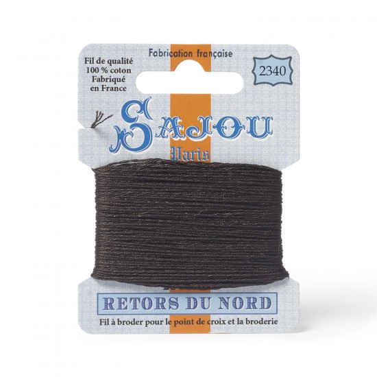 Sajou Retors Du Nord Cotton Embroidery Thread-2340-Brown