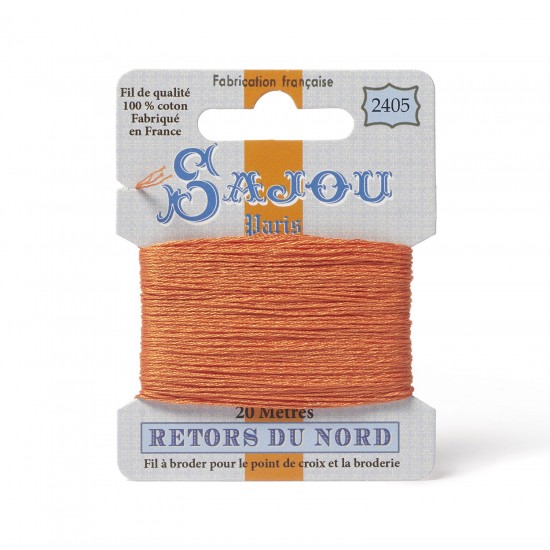 Sajou Retors Du Nord Cotton Embroidery Thread-2405-Orange