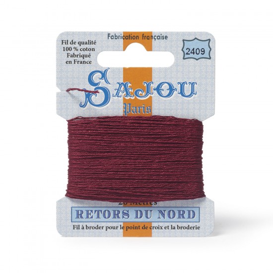 Sajou Retors Du Nord Cotton Embroidery Thread--2409 Red