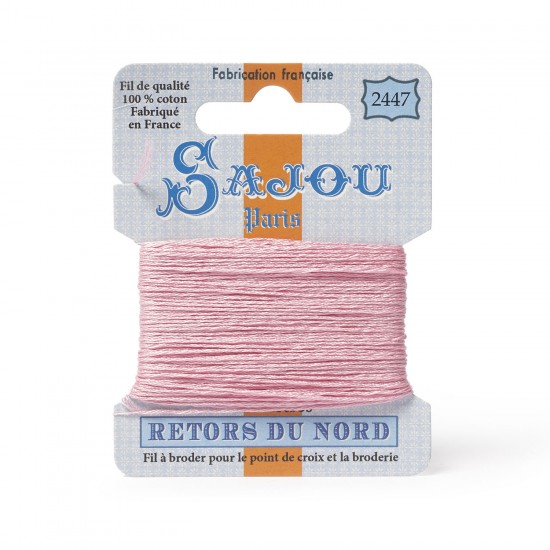 Sajou Retors Du Nord Cotton Embroidery Thread-2447 Pink