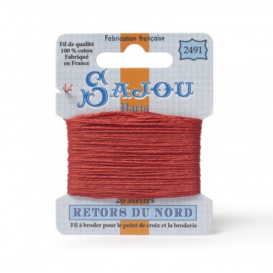 Sajou Retors Du Nord Cotton Embroidery Thread-2491 Orange