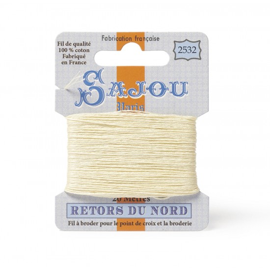 Sajou Retors Du Nord Cotton Embroidery Thread-2532 Yellow
